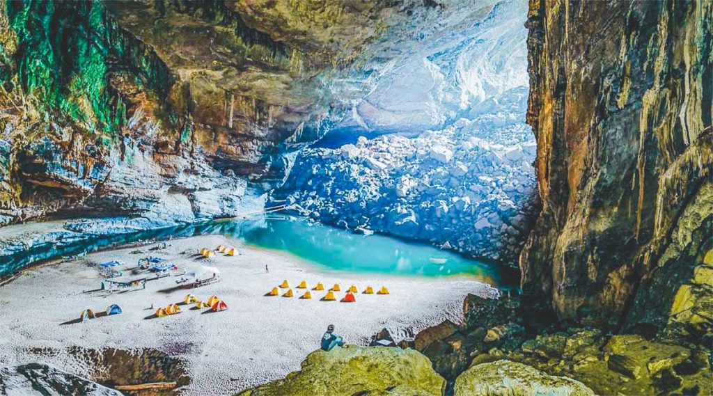 cave camping in Vietnam