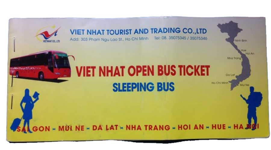 open bus ticket Vietnam