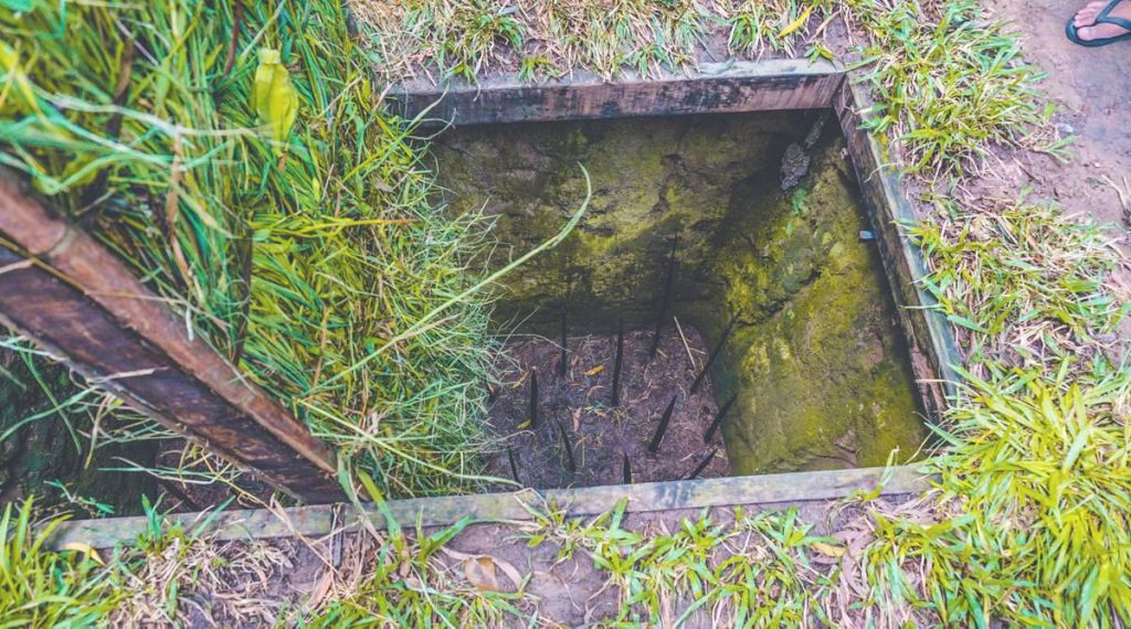 trap at the Cu Chi Tunnels