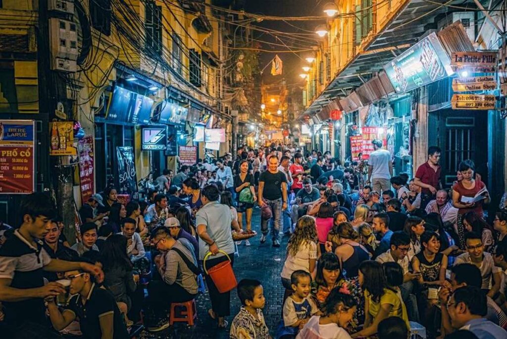 Bia Hoi street in Hanoi