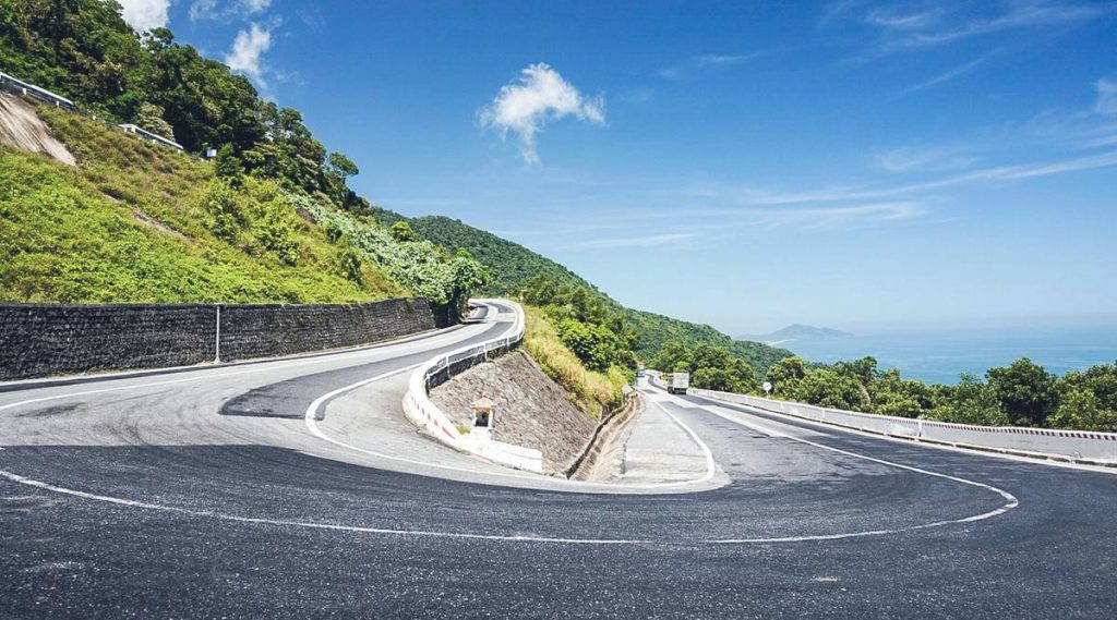 motorbike over the Hai Van Pass