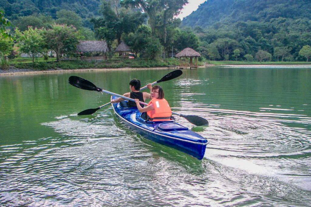 kayaking in Cuc Phuong National Park