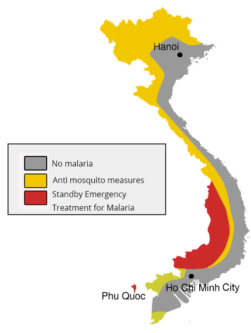 Malaria map Vietnam