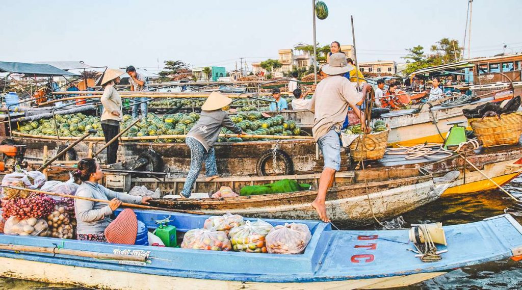 Mekong Delta floating market