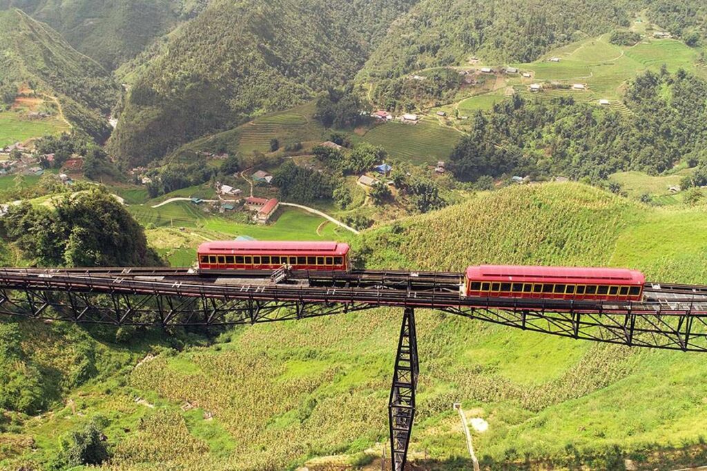 mountain train in Sapa