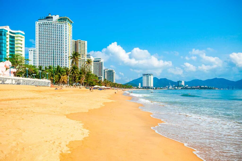 Nha Trang Beach or City Beach in Nha Trang is one of the most beautiful beaches in Vietnam