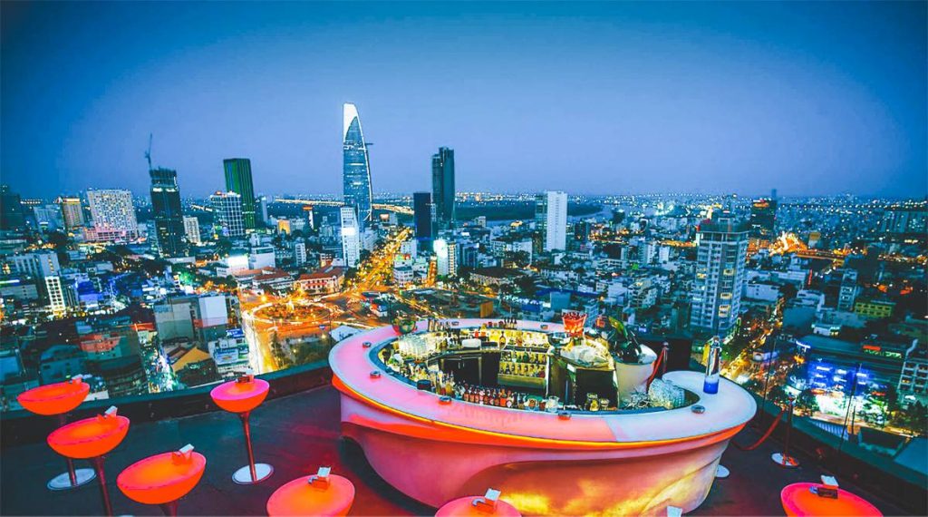 rooftop bar in Saigon