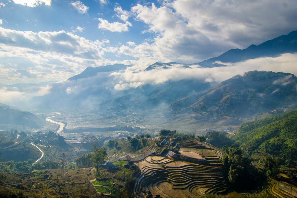 Sapa rice field village