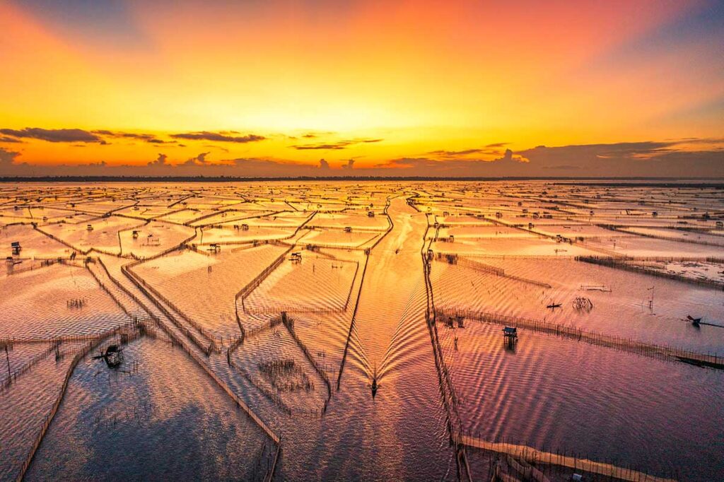 Sunset at Tam Giang Lagoon