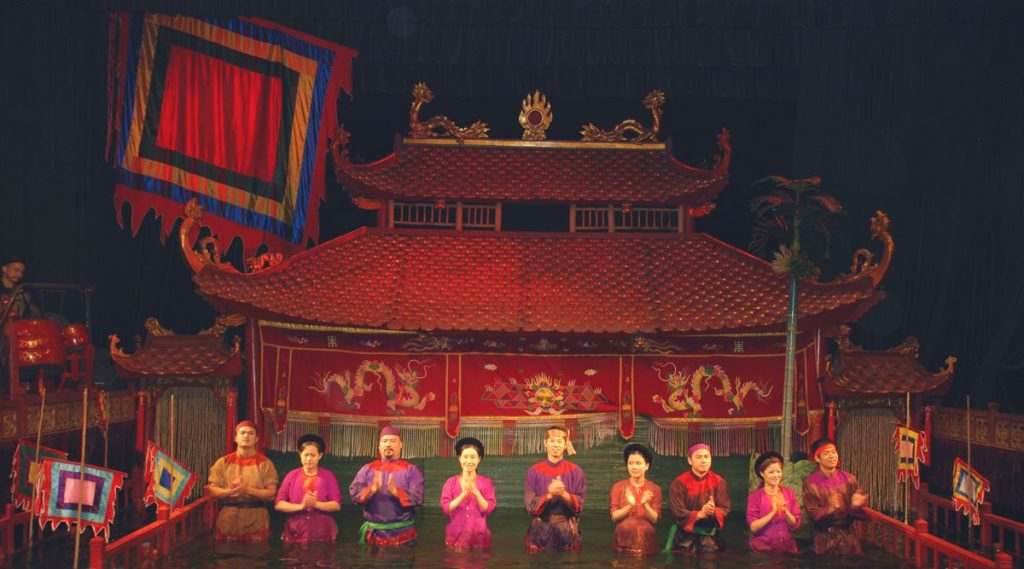 water puppet show in Hanoi
