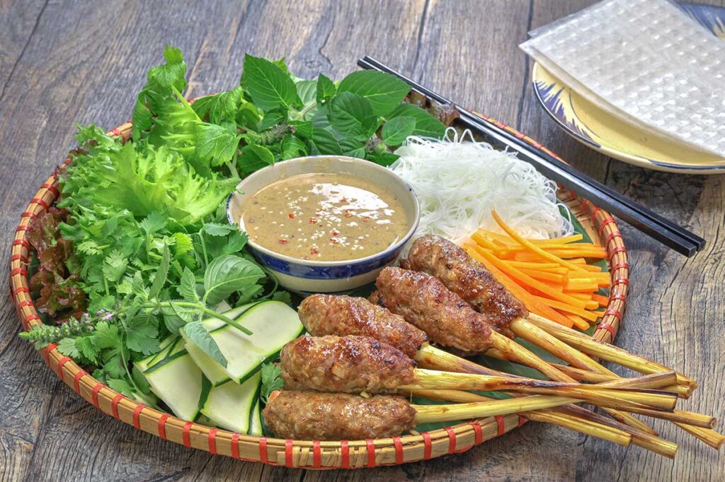 Nem Lui – Lemongrass Pork Skewers