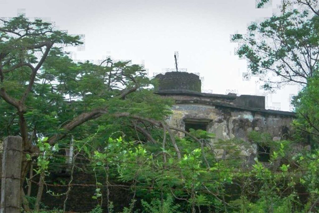 Glimpse above the trees of the ruins of Tran Hai Dai Fortress