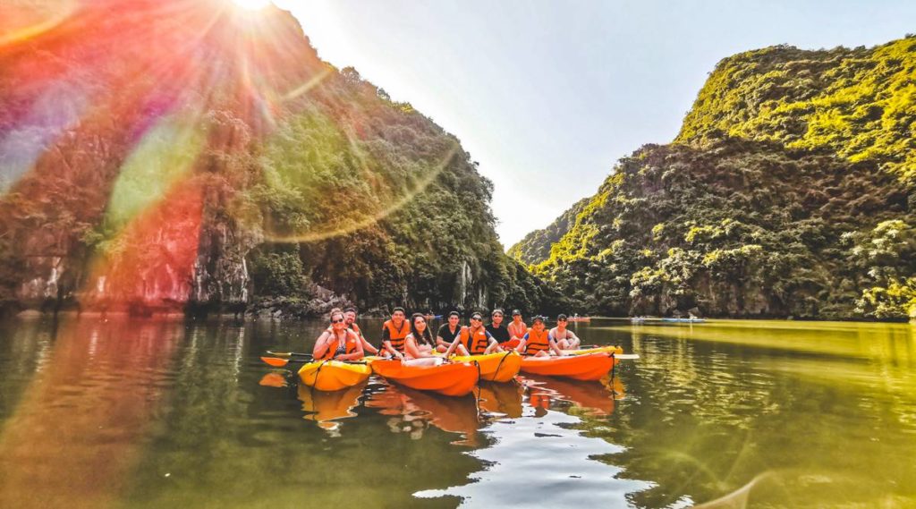 kayaking Halong Bay