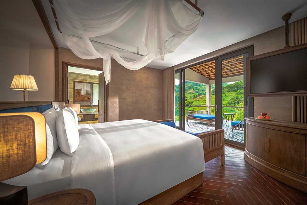 Luxury interior of a room of Garrya Mu Cang Chai