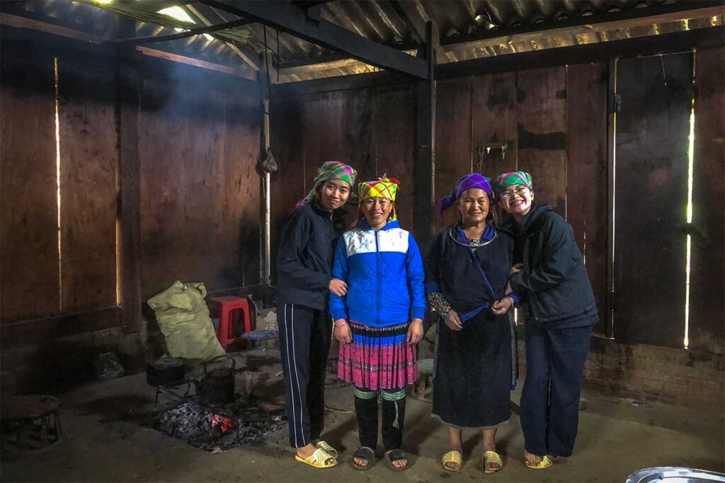 The local family of ethnic people inside Indigenous Homestay