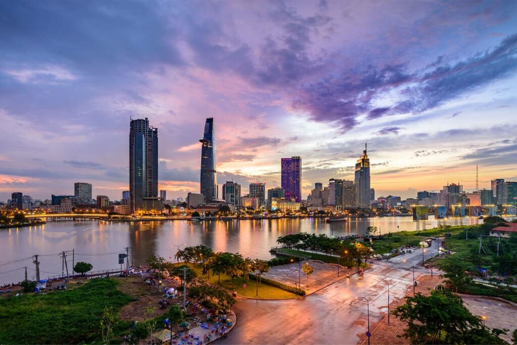 Saigon River Skyline Ho Chi Minh City