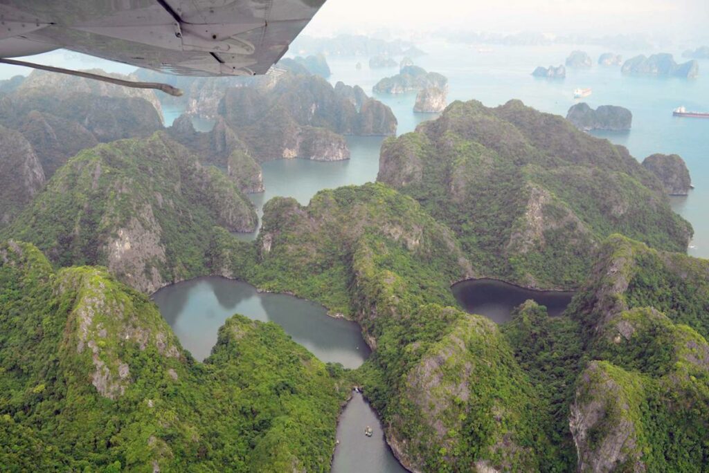 scenic flight over Halong Bay