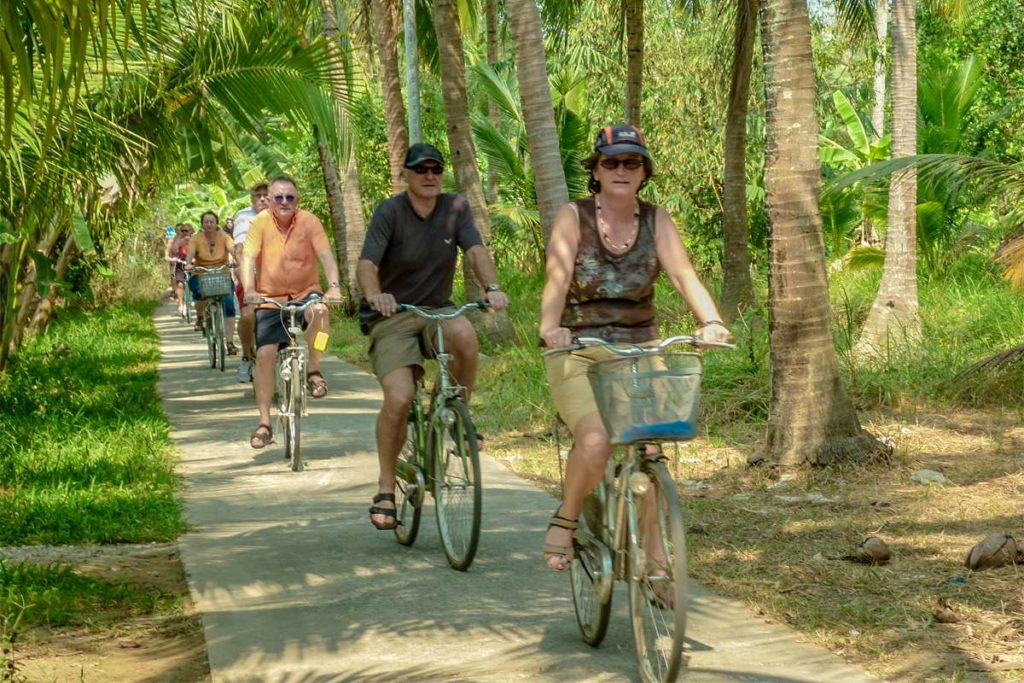cycling in Ben Tre Mekong Delta