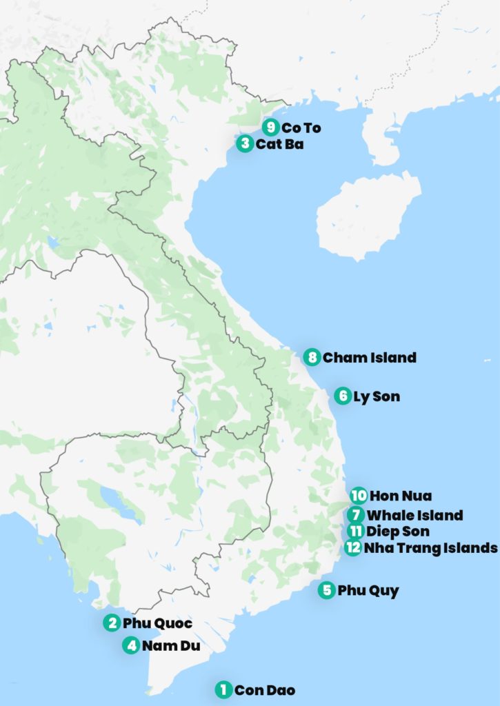 Islands Vietnam map