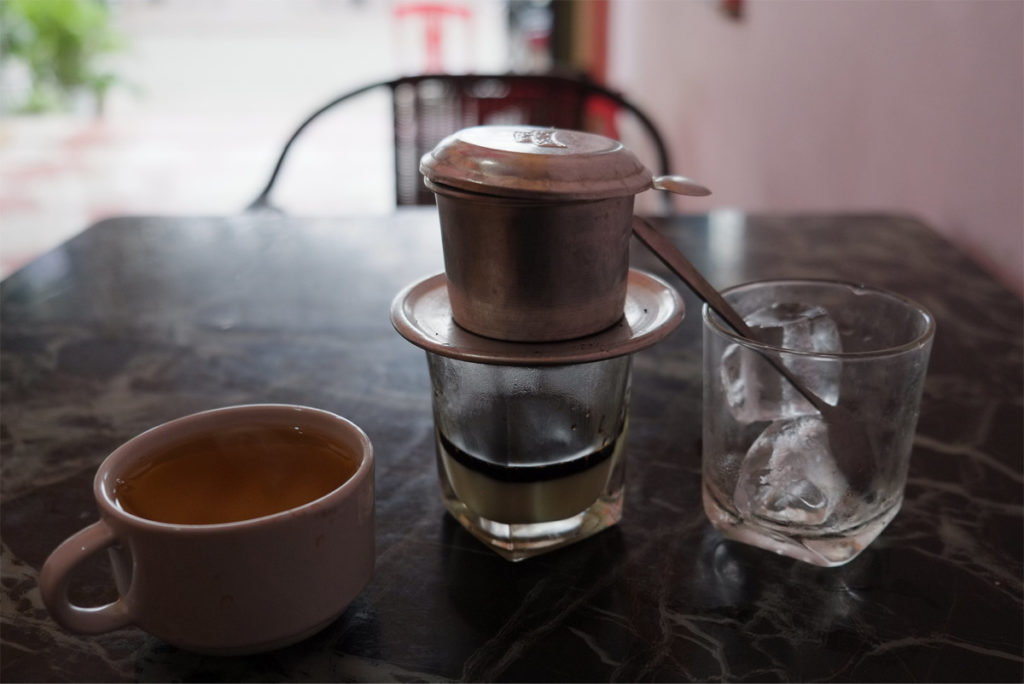 Vietnamese coffee with filter