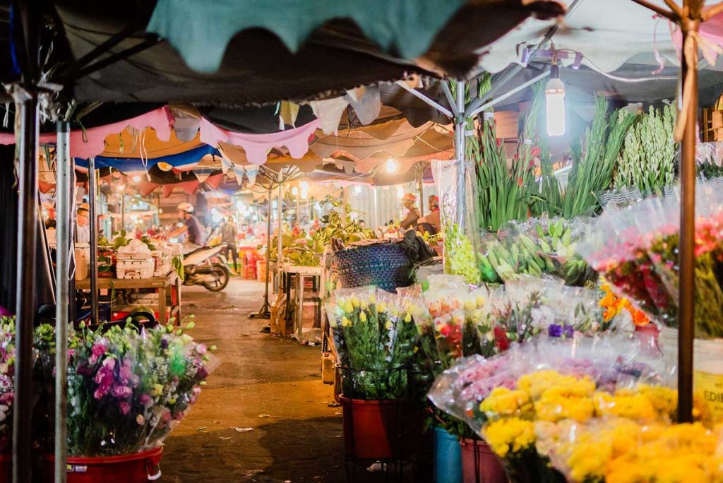 flower market at Vietnamese New Year