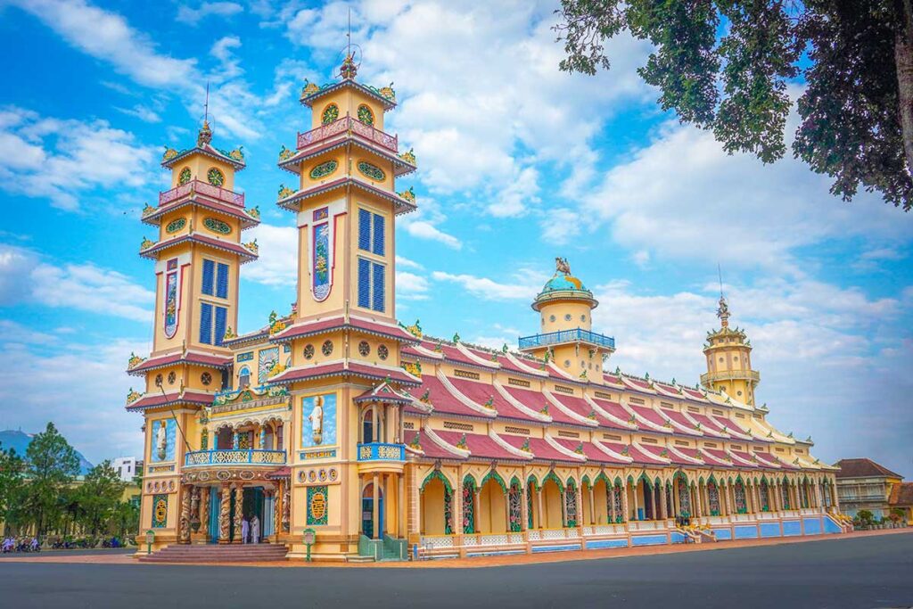 The Great Divine Temple part of Cao Dai Holy See in Tay Ninh