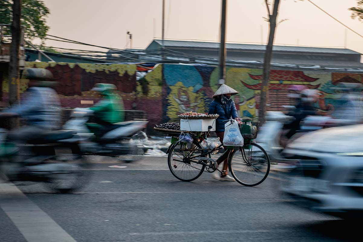 Crossing the streets in Vietnam