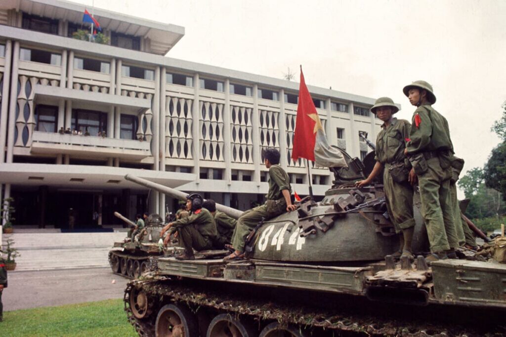The fall of Saigon at the Independence Palace
marked the end of the Vietnam War and the reunification of Vietnam