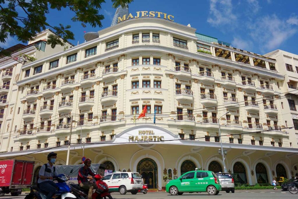 Hotel Majestic Saigon is a hotel built in French colonial architecture