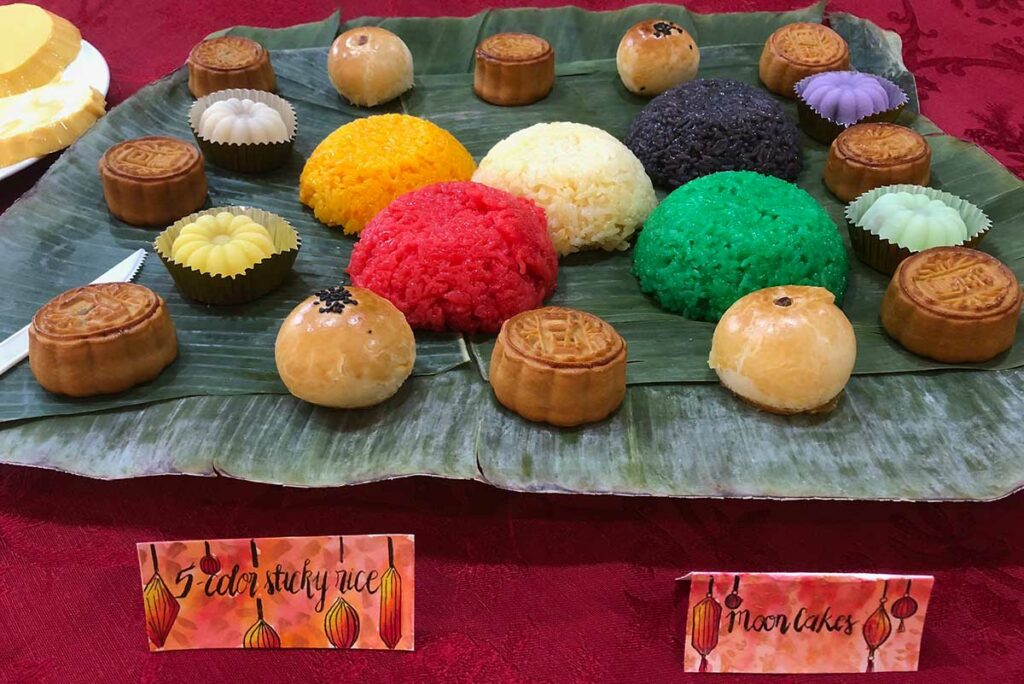 moon cakes served during Mid-Autumn Festival in Vietnam