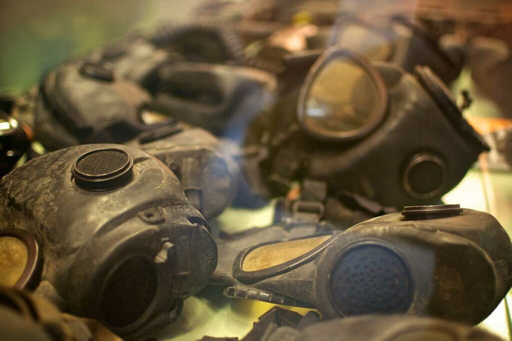 gassmaskers at War Remnants Museum