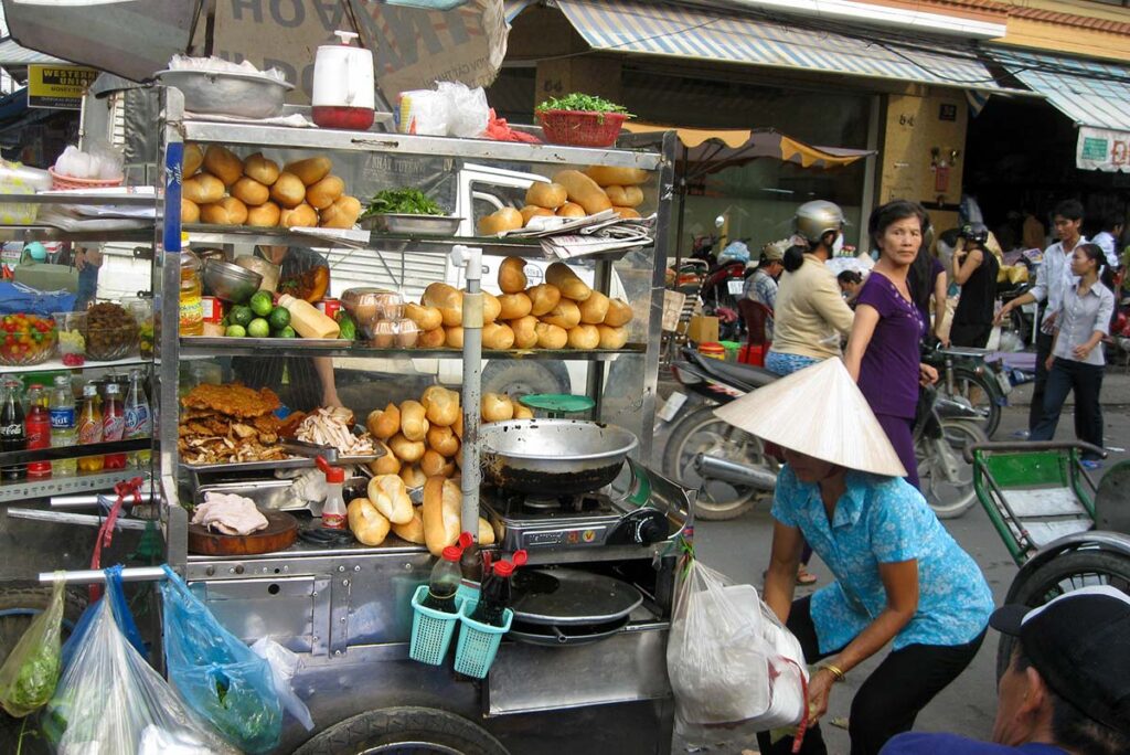 Banh Mi street food in Ho Chi Minh City