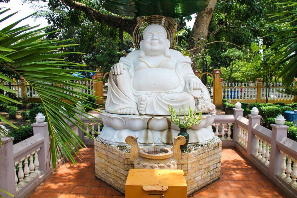 Giac Lam Pagoda Buddha Statue in garden