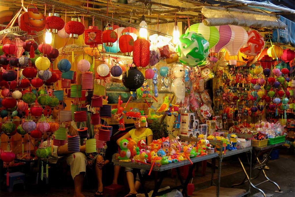 Lantern Street in Ho Chi Minh City