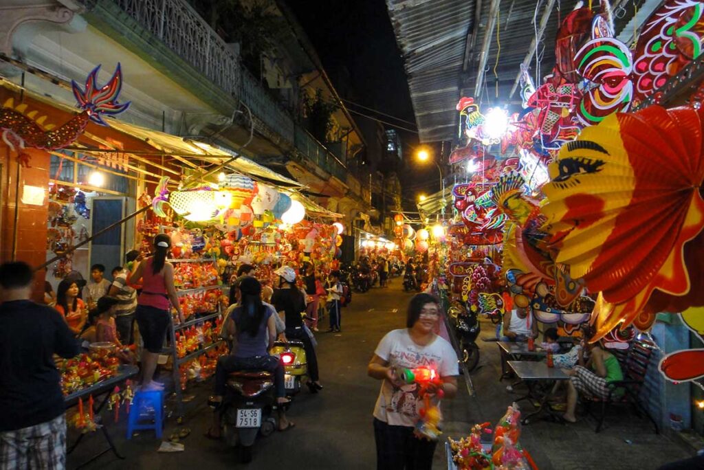 Lantern Street in Ho Chi Minh City