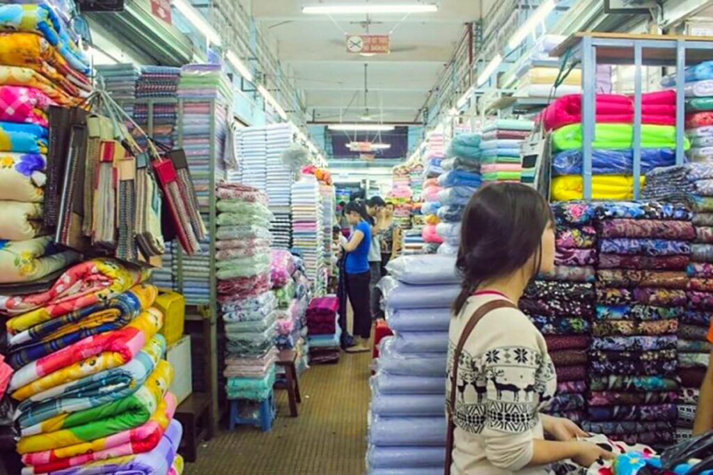 fabrics on Tan Binh Market