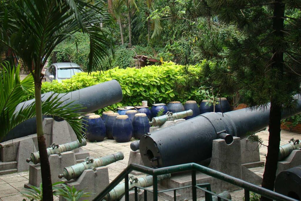 canons outside the Museum of Vietnam History in Ho Chi Minh City