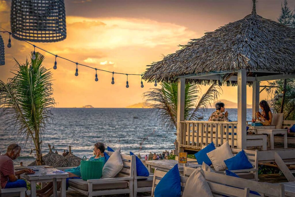 A restaurant on An Bang Beach, Hoi An - One of the best beach towns towns in Vietnam