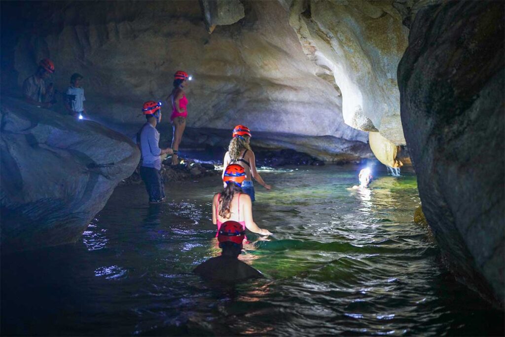 A caving tour in Ba Be Lake