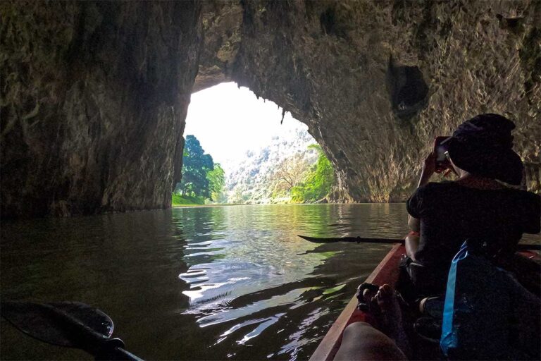 Huge cave opening of Puong Cave in Ba Be National Park