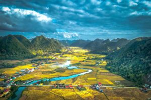 The epic view over Bac Son Valley from Bac Son Viewpoint on Na Lay Peak