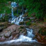A waterfall in the Botanical Garden in Phong Nha National Park
