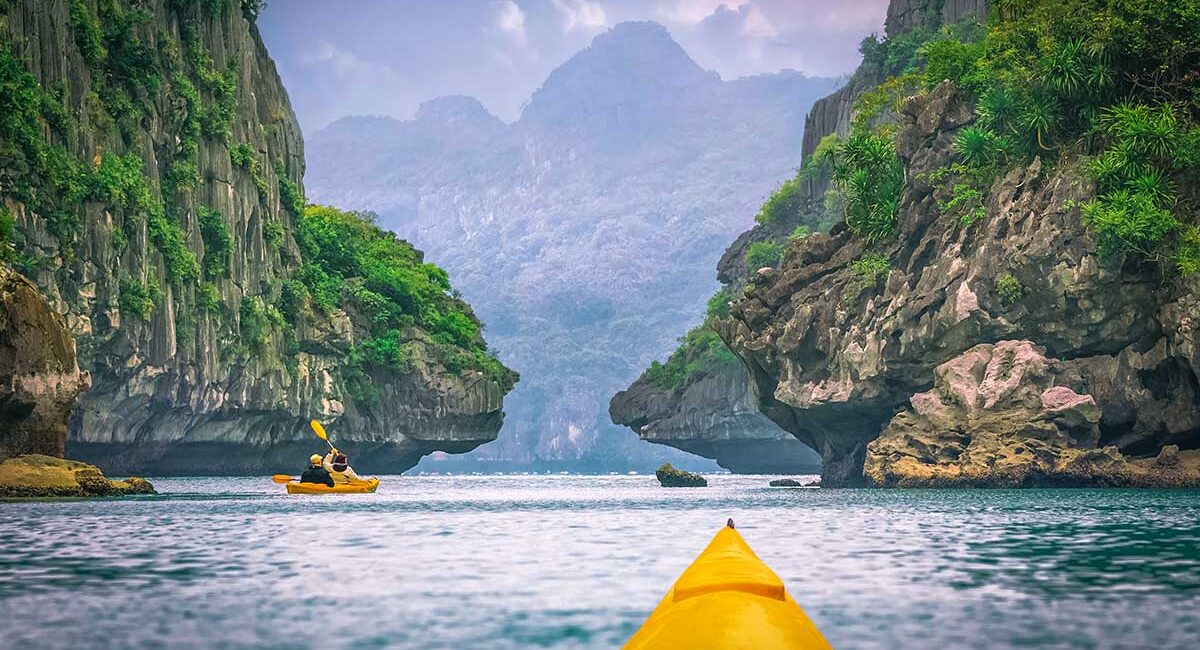 Kayaking in Halong Bay, Vietnam
