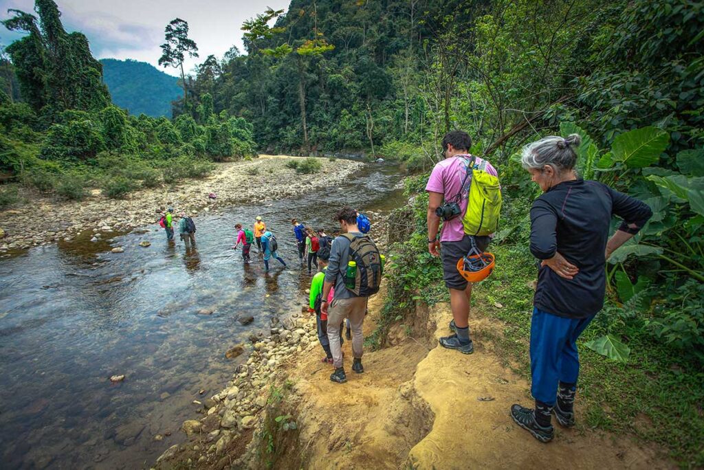 Jungle trekking in Phong Nha National Park to reach Hang Song Doong - The worlds largest cave