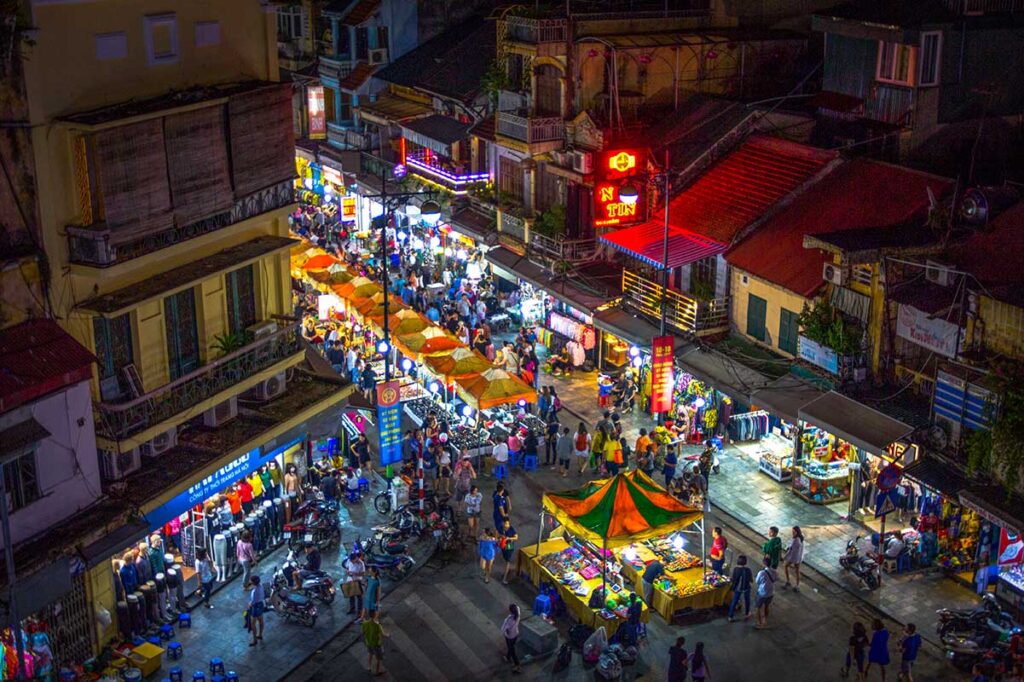 A view of Hanoi Night Market