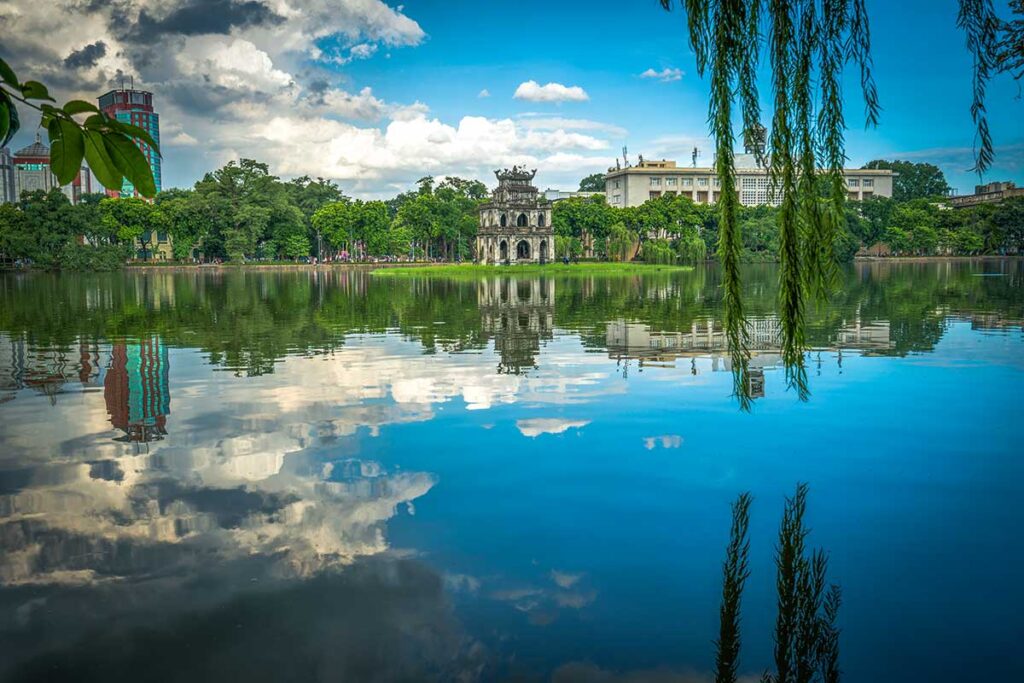 turtle tower on Hoan Kiem Lake