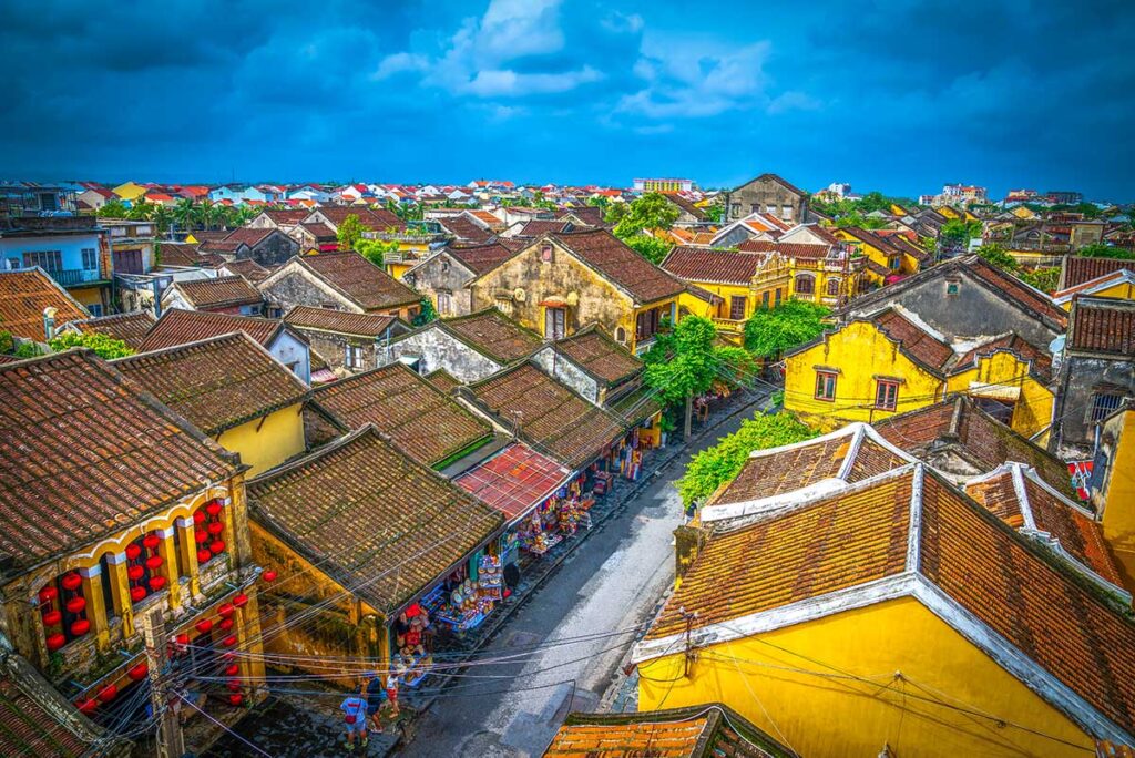 A view over a stunning and one of the ancient streets in Hoi An - Perfect place for luxury holiday in Vietnam