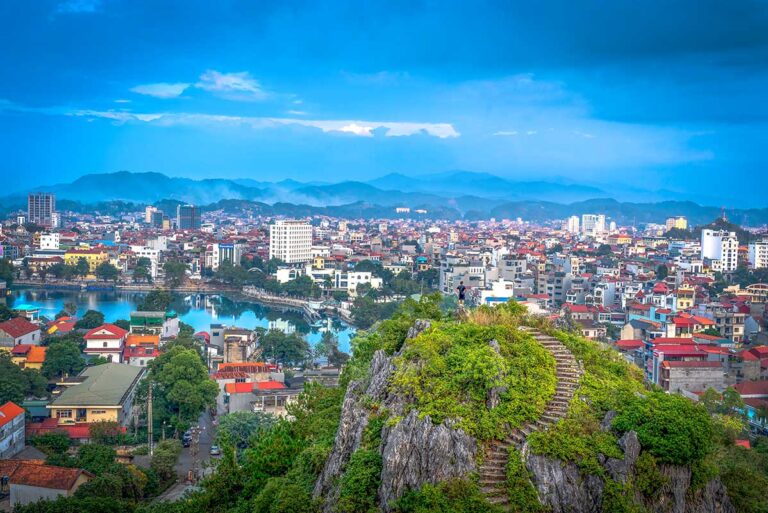 The view over Lang Son City from Mac Citadel