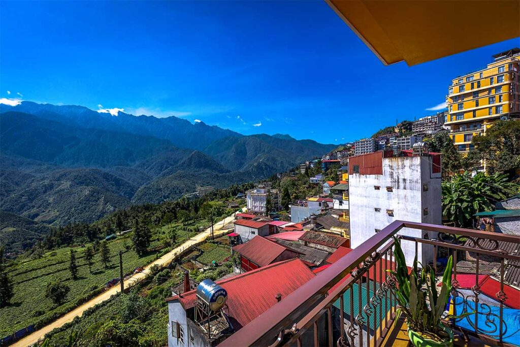 View from balcony of Mega View Homestay