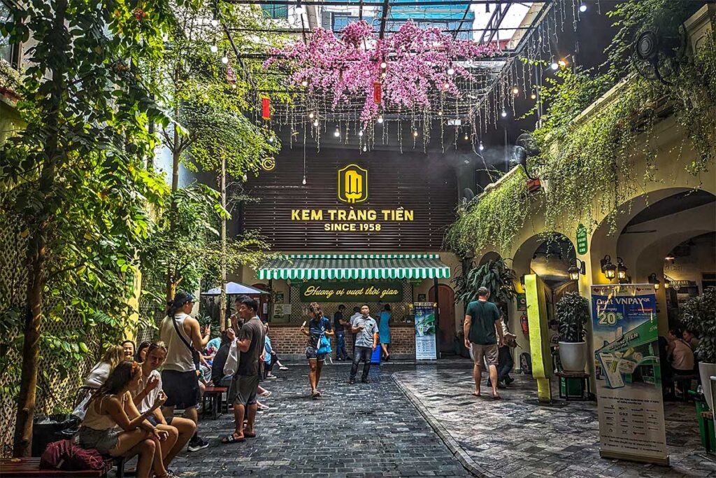 Trang Tien Ice Cream Shop in Hanoi